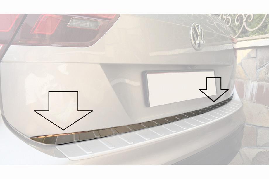 Volkswagen Tiguan 2016–2023 Nerezová lišta hrany víka kufru Carmos - turecká ocel Image