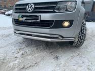 Volkswagen Amarok 2010–2022 Dvojitý přední ochranný rám z nerezu Vegas 2010-2016 fotografie 5