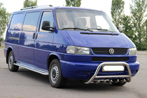 Volkswagen T4 Transporter 1990–2003 Nerezový přední ochranný rám WT003 60 mm 50 mm, s nápisem fotografie 4