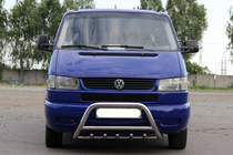 Volkswagen T4 Transporter 1990–2003 Nerezový přední ochranný rám WT003 60 mm 50 mm, s nápisem fotografie 2