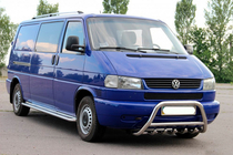 Volkswagen T4 Transporter 1990–2003 Nerezový přední ochranný rám WT003 60 mm 50 mm, s nápisem fotografie 5