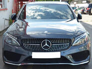 Mercedes C-Class W205 2014–2021 Přední maska chladiče Diamond Silver (pro Avantgarde/AMG-Line/C43 AMG) 2018+, s kamerou fotografie 20