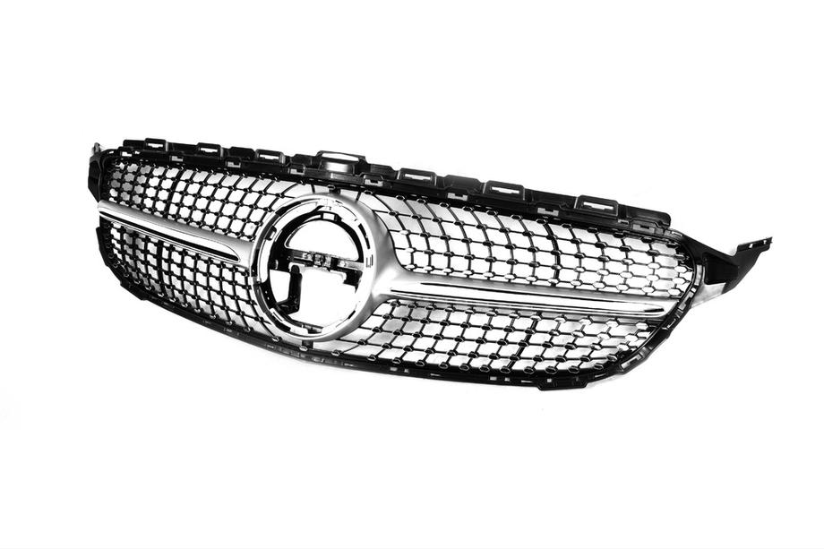 Mercedes C-Class W205 2014–2021 Přední maska chladiče Diamond Silver (pro Avantgarde/AMG-Line/C43 AMG) Fotografie 13