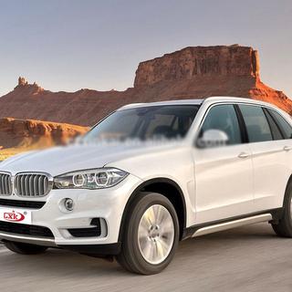 Integrované střešní ližiny chrom OEM (hliník, montáž lepením) BMW X5 F15 2013–2018 fotografie 1