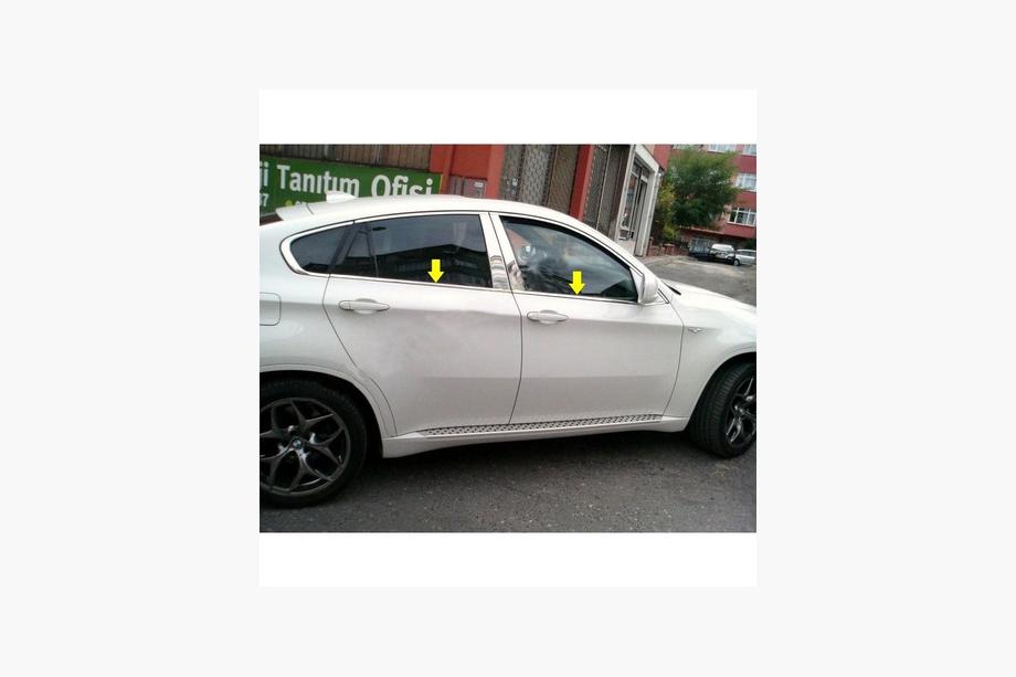 BMW X6 E71 2008–2014 Spodní okenní lišty (4 ks, nerez) Image