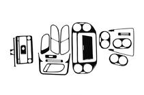 Volkswagen Tiguan 2007–2016 Kryty palubní desky (2011-2015) Hliník fotografie 3