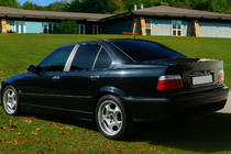 BMW řada 3 E36 1990–2000 Chromové kryty sloupků (nerez) fotografie 1