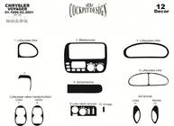 Chrysler Voyager 1996–2001 Lišty na palubní desku (Meric) Hliník fotografie 4