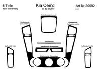 Kia Ceed 2007–2012 Lišty na palubní desku (Meric) Hliník fotografie 5