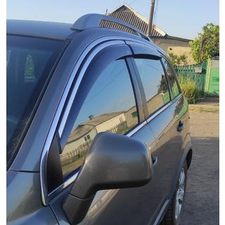 Okenní ofuky s chromovanou lištou (4 ks, Niken) Chevrolet Captiva 2006–2019 fotografie 4