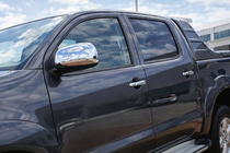Toyota Hilux 2006–2015 Nerezové kryty zpětných zrcátek (2 ks) Carmos - turecká ocel fotografie 1