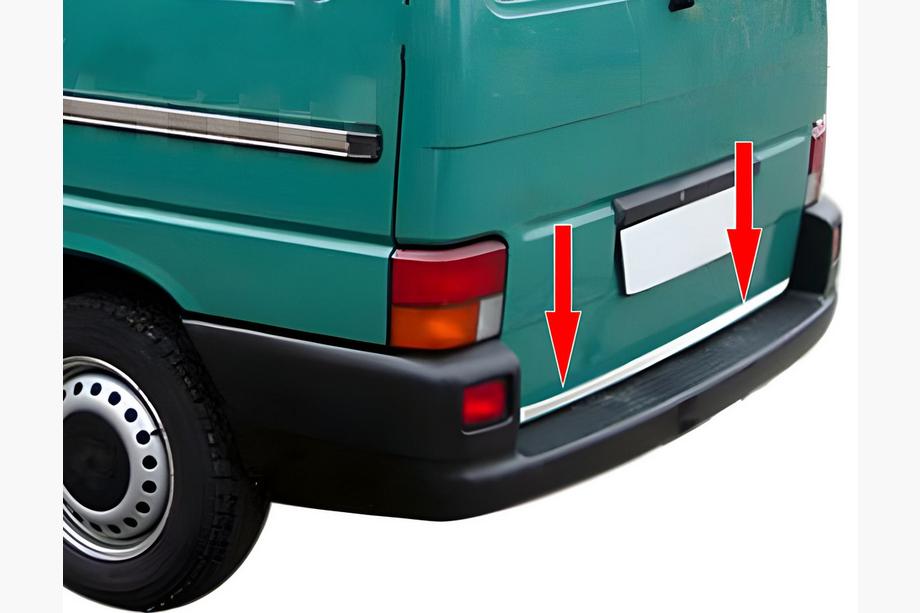 Volkswagen T4 Caravelle/Multivan 1990–2003 Ochranná lišta na hranu víka kufru (nerez) OmsaLine, zadní výklopné dveře – 1 dveře Image