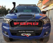 Ford Ranger 2011–2022 Přední maska chladiče s LED V2 Černá fotografie 3