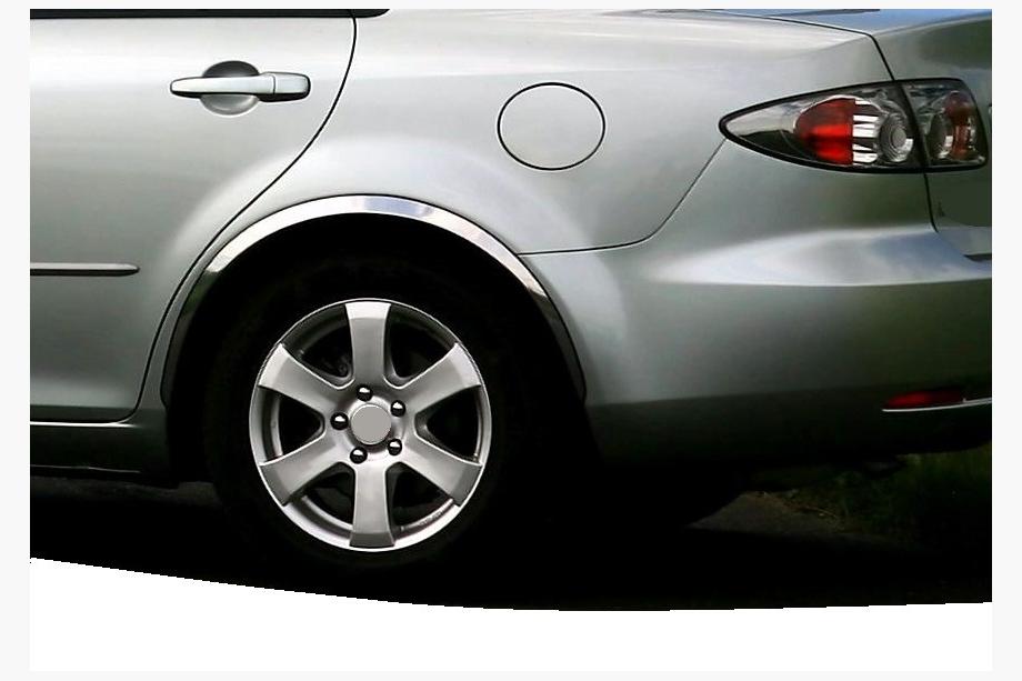 Mazda 6 2003–2008 Nerezové lišty na lemy blatníků (4 ks) Fotografie 1