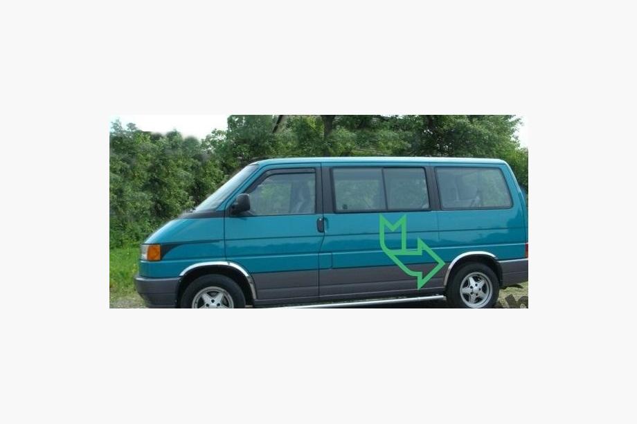 Volkswagen T4 Transporter 1990–2003 Nerezové lišty na lemy blatníků (4 ks) Fotografie 5