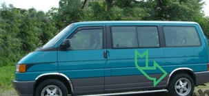 Volkswagen T4 Caravelle/Multivan 1990–2003 Nerezové lišty na lemy blatníků (4 ks) fotografie 5