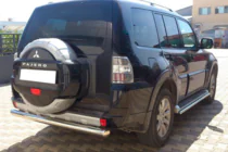 Mitsubishi Pajero Wagon III 1999–2006 Zadní ochranný oblouk AK002 (nerez) fotografie 3