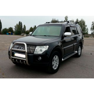 Přední ochranný rám QT007 (nerez) Mitsubishi Pajero Wagon III 1999–2006 fotografie 2