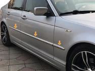 BMW řada 3 E46 1998–2006 Chromové lišty na dveře (nerez) fotografie 1