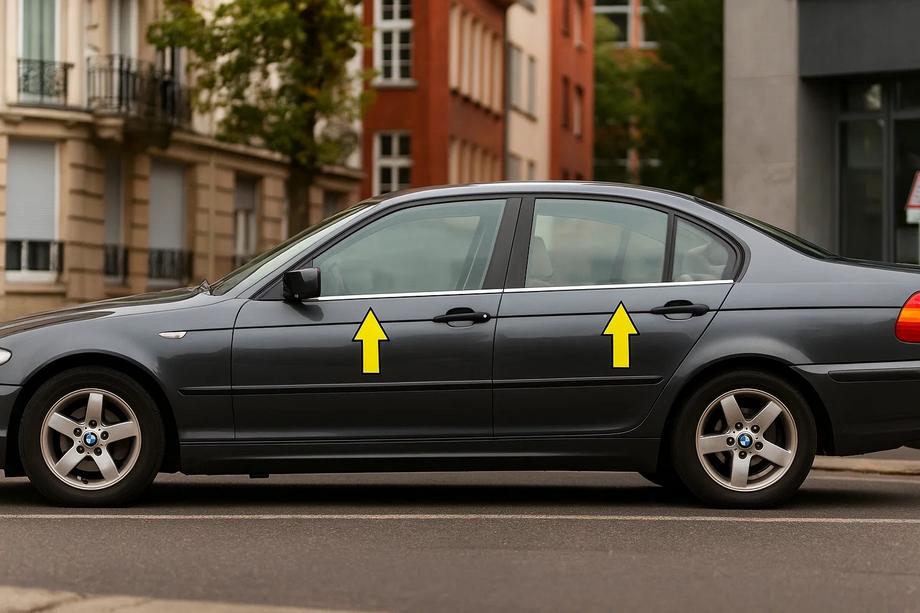 BMW řada 3 E46 1998–2006 Okenní lišty (nerez) Carmos - turecká ocel Image