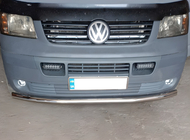 Volkswagen T5 Transporter 2003–2010 Přední ochranný rám jednoduchý (nerez) fotografie 1