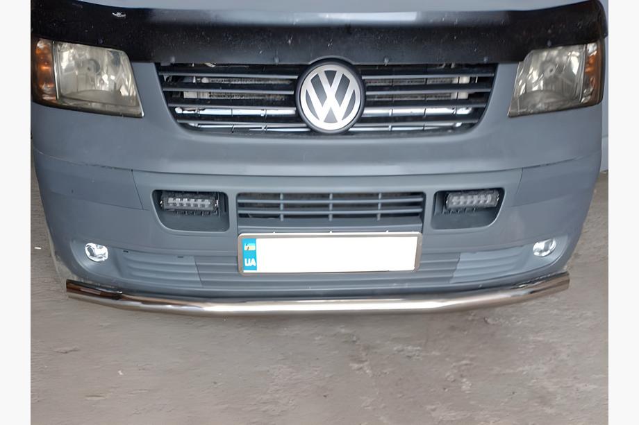 Volkswagen T5 Transporter 2003–2010 Přední ochranný rám jednoduchý (nerez) Image