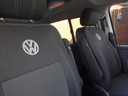 Volkswagen T5 Caravelle 2004–2010 Autopotahy (eko kůže a látka, Premium) Přední (1+1) fotografie 12