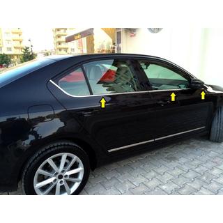Okenní lišty (6 ks, nerez) Skoda Octavia III A7 2013–2019 fotografie 3