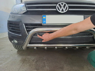 Volkswagen Touareg 2010–2018 Přední ochranný rám WT003 (nerez) fotografie 3