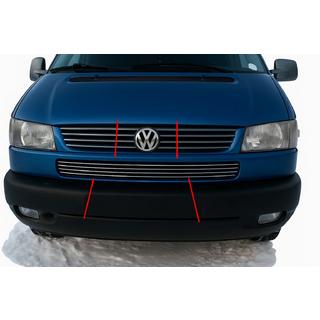 Nerezové lišty na mřížku v nárazníku Kosoy kapot (4 ks) Volkswagen T4 Transporter 1990–2003 fotografie 1