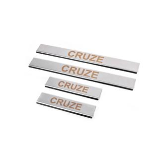 Chromové kryty prahů V1 (4 ks, Carmos) Chevrolet Cruze 2009–2015 fotografie 1