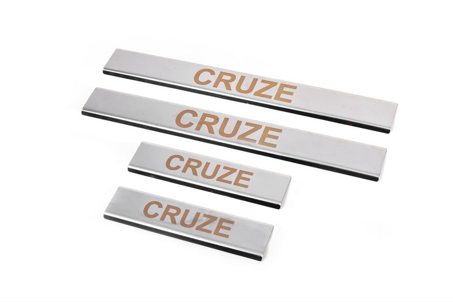 Chevrolet Cruze 2009–2015 Chromové kryty prahů V1 (4 ks, Carmos) Image