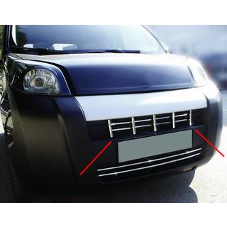 Nerezové lišty na masku (13 ks) Peugeot Bipper 2008–2017 fotografie 1