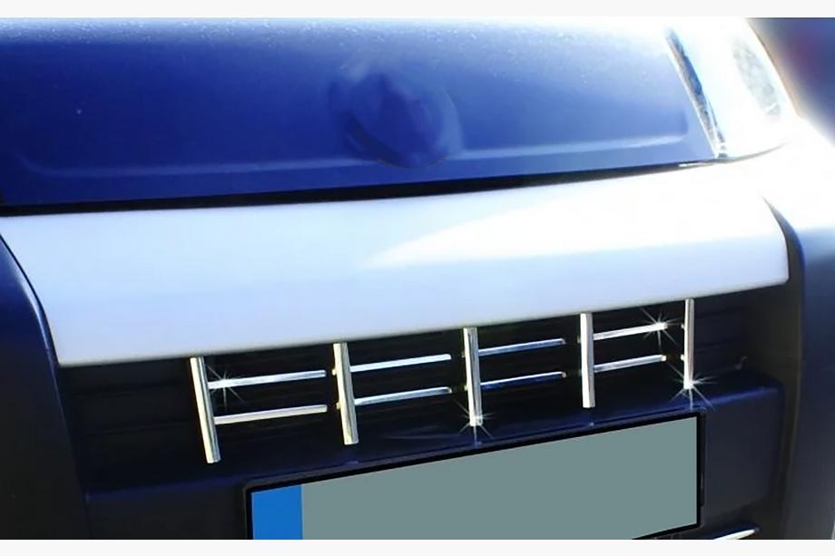 Peugeot Bipper 2008–2017 Nerezové lišty na masku (13 ks) Fotografie 3