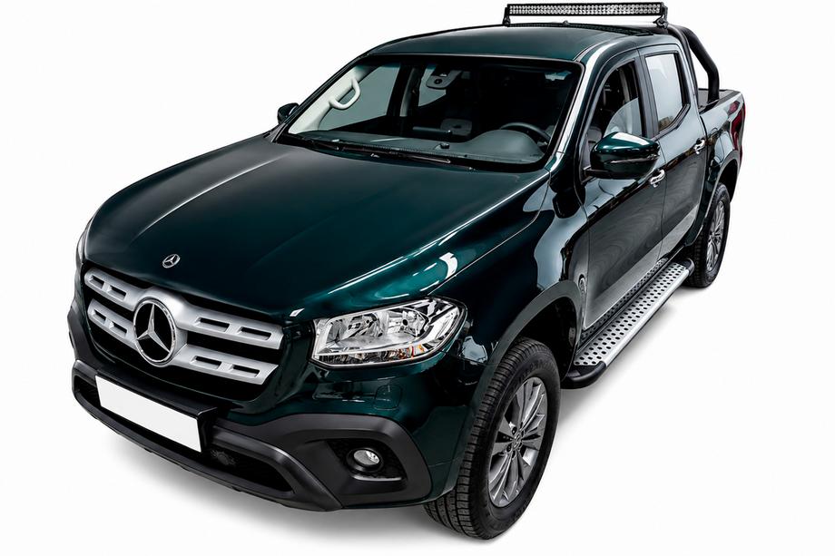 Mercedes X-Class 2017–2020 Boční nášlapy Allmond Grey (2 ks, hliník) Image