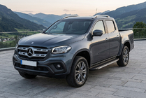 Mercedes X-Class 2017–2020 Boční prahy Bosphore Grey (2 ks, hliník) fotografie 1