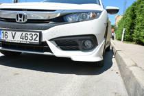 Honda Civic Sedan X 2016–2021 Rohové nástavce předního nárazníku (k lakování) fotografie 3