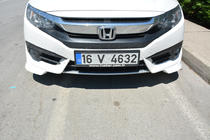 Honda Civic Sedan X 2016–2021 Rohové nástavce předního nárazníku (k lakování) fotografie 2
