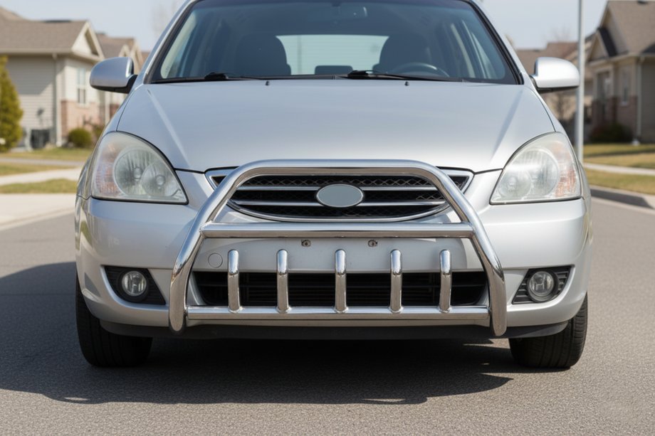 Kia Carens 1999–2012 Přední ochranný rám WT003 (nerez) Image