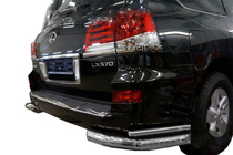 Lexus LX570/450d 2008–2022 Zadní dvojité rohové oblouky (nerez) fotografie 1