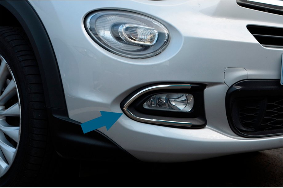 Fiat 500X 2014–2024 Nerezové kryty mlhových světel Image