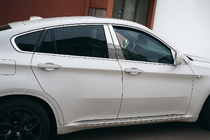 BMW X6 E71 2008–2014 Kompletní lišty kolem oken (10 ks, nerez) fotografie 1