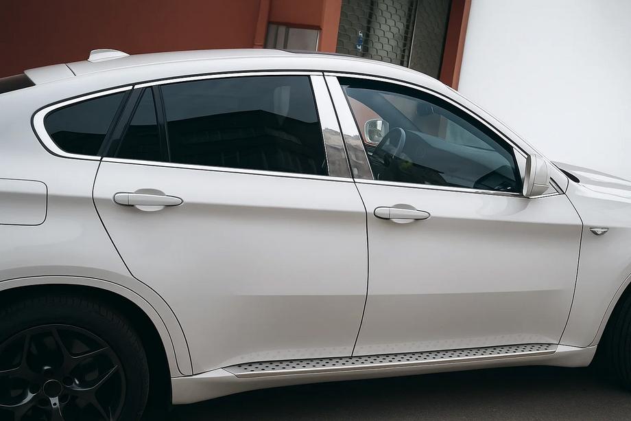 BMW X6 E71 2008–2014 Kompletní lišty kolem oken (10 ks, nerez) Image