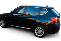 BMW X1 E84 2009–2015 Kompletní nerezové lišty kolem oken, sada 12 ks fotografie 1