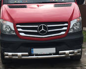 Mercedes Sprinter W906 2006–2018 Přední spodní ochranná trubka Shark (nerez) fotografie 3
