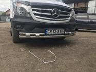 Mercedes Sprinter W906 2006–2018 Přední spodní ochranná trubka Shark (nerez) fotografie 5