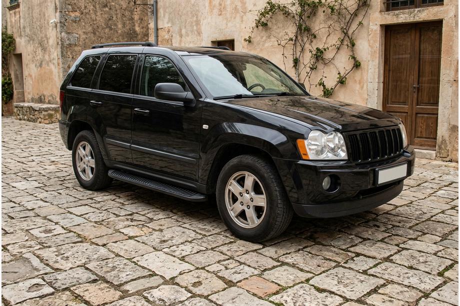 Jeep Grand Cherokee WK 2004–2010 Boční nášlapy Tayga Black (2 ks, hliník) Image