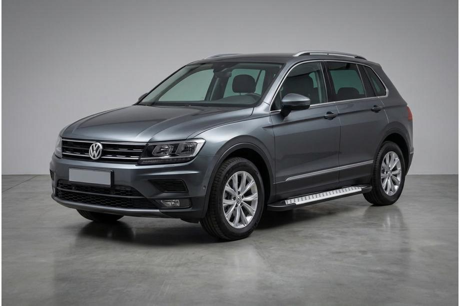 Volkswagen Tiguan 2016–2023 Boční nášlapy Allmond Grey (2 ks, hliník) Image
