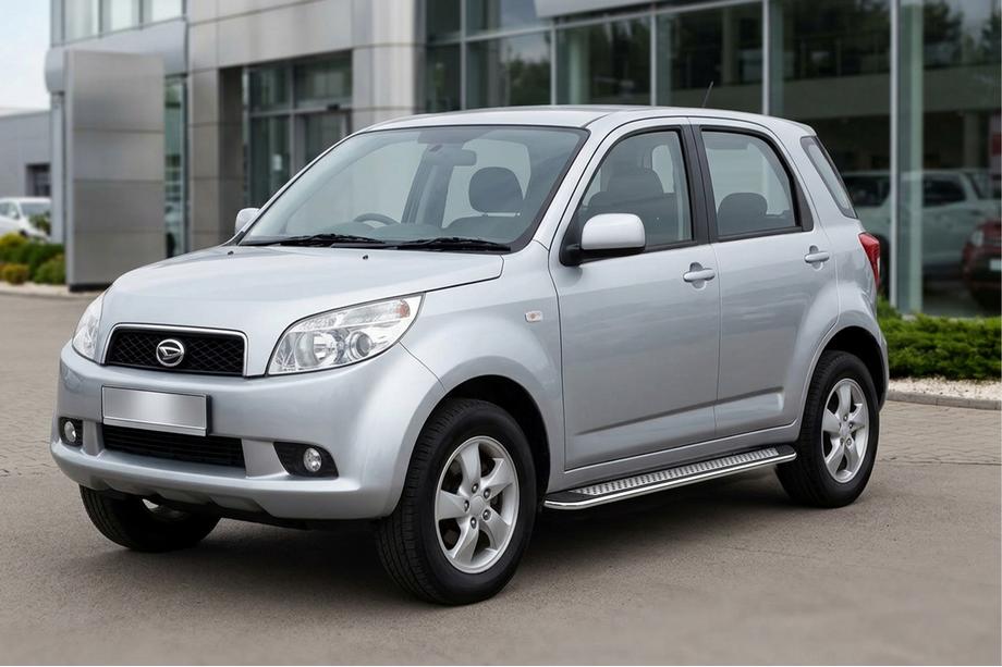 Daihatsu Terios 2006–2017 Boční prahy Maydos V2 (2 ks, hliník ↗ nerez) Image