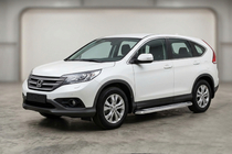 Honda CRV 2012–2016 Boční prahy Maydos V2 (2 ks, hliník ↗ nerez) fotografie 1
